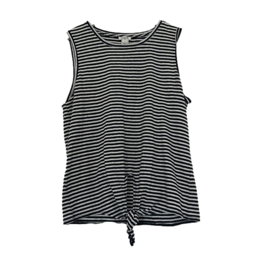 J. Crew Factory Striped Tie-Front Tank Top, Small